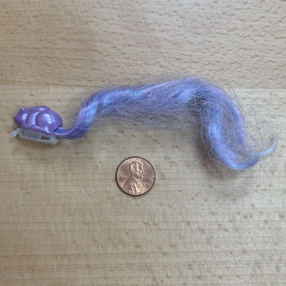 Vintage 1980s Lady Lovely Locks Doll Pixietail PURPLE Chipmunk Hair Only Kawaii